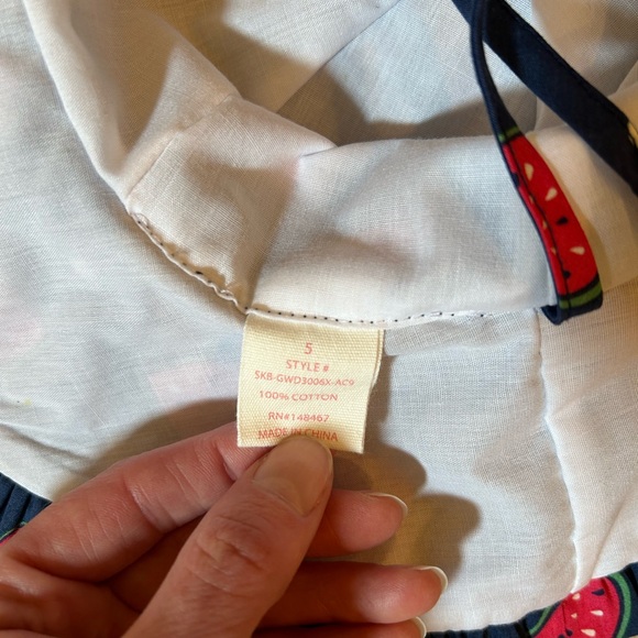 MuMu CoCo Watermelon Dress With Matching Sun Hat - Picture 9 of 12